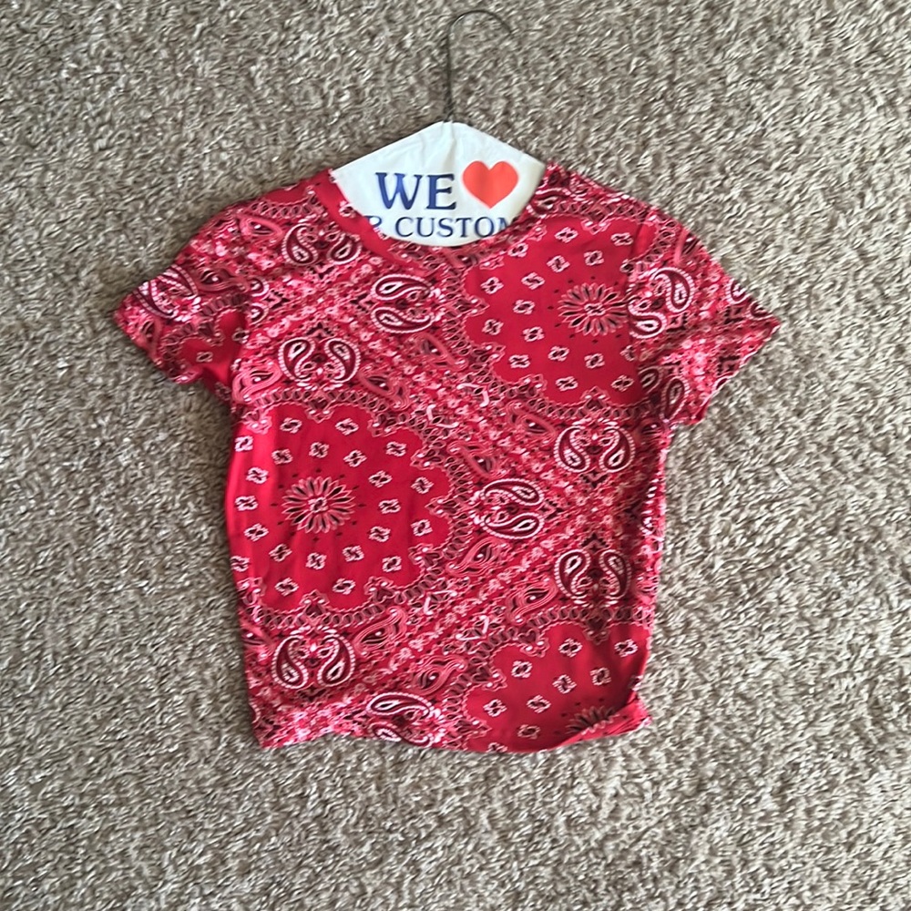 bandanna print shirt